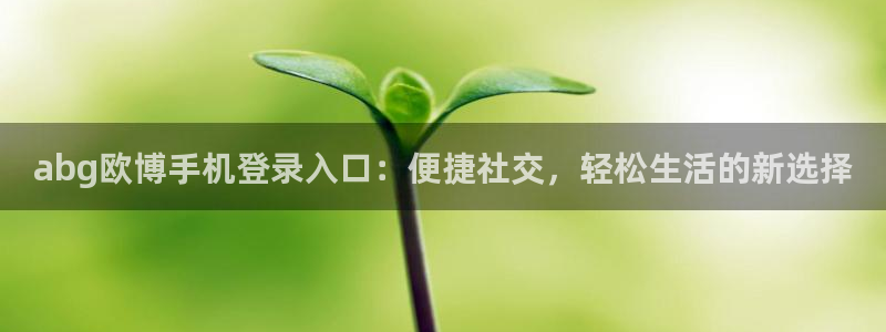 伟德国际app苹果版下载：abg欧博手机登录入口：便捷社交，轻松生活的新选择